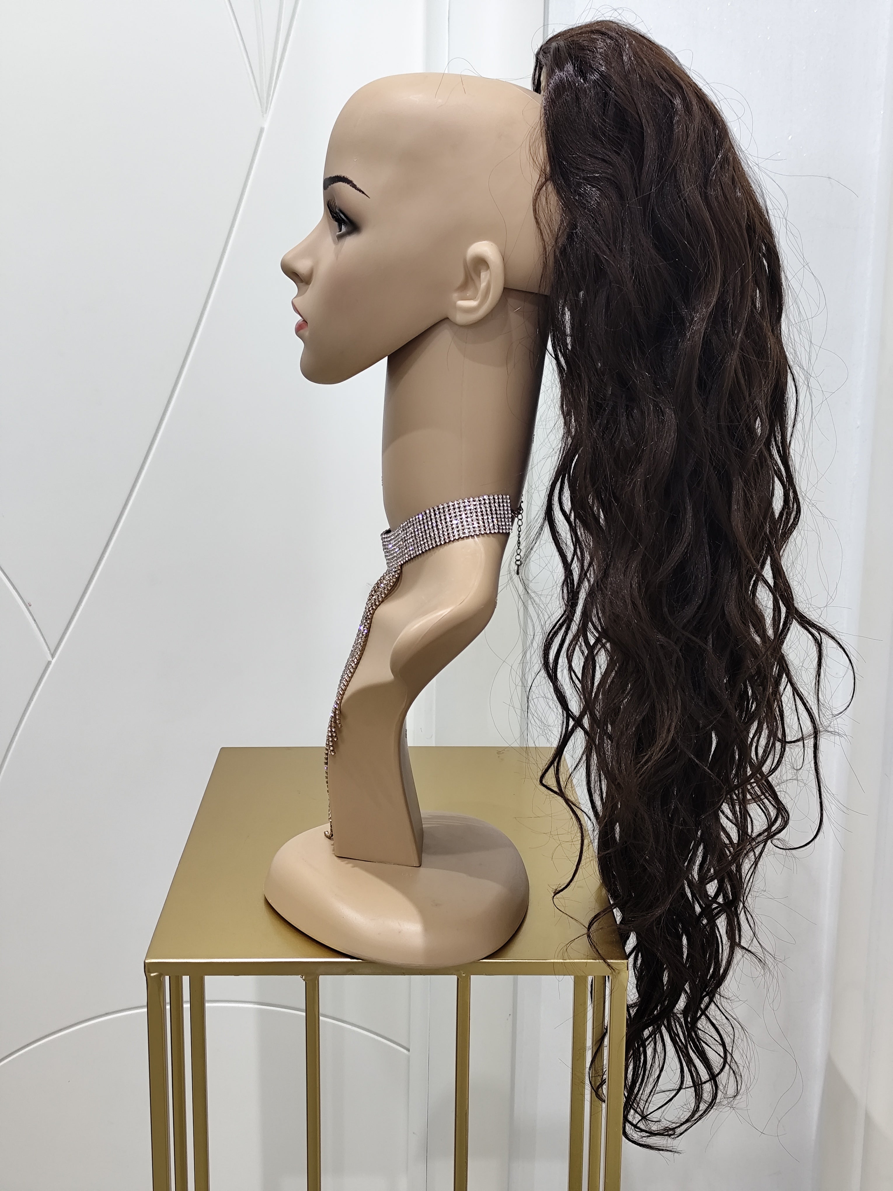 CODA MOSSA CASTANO NATURALE 70 CM