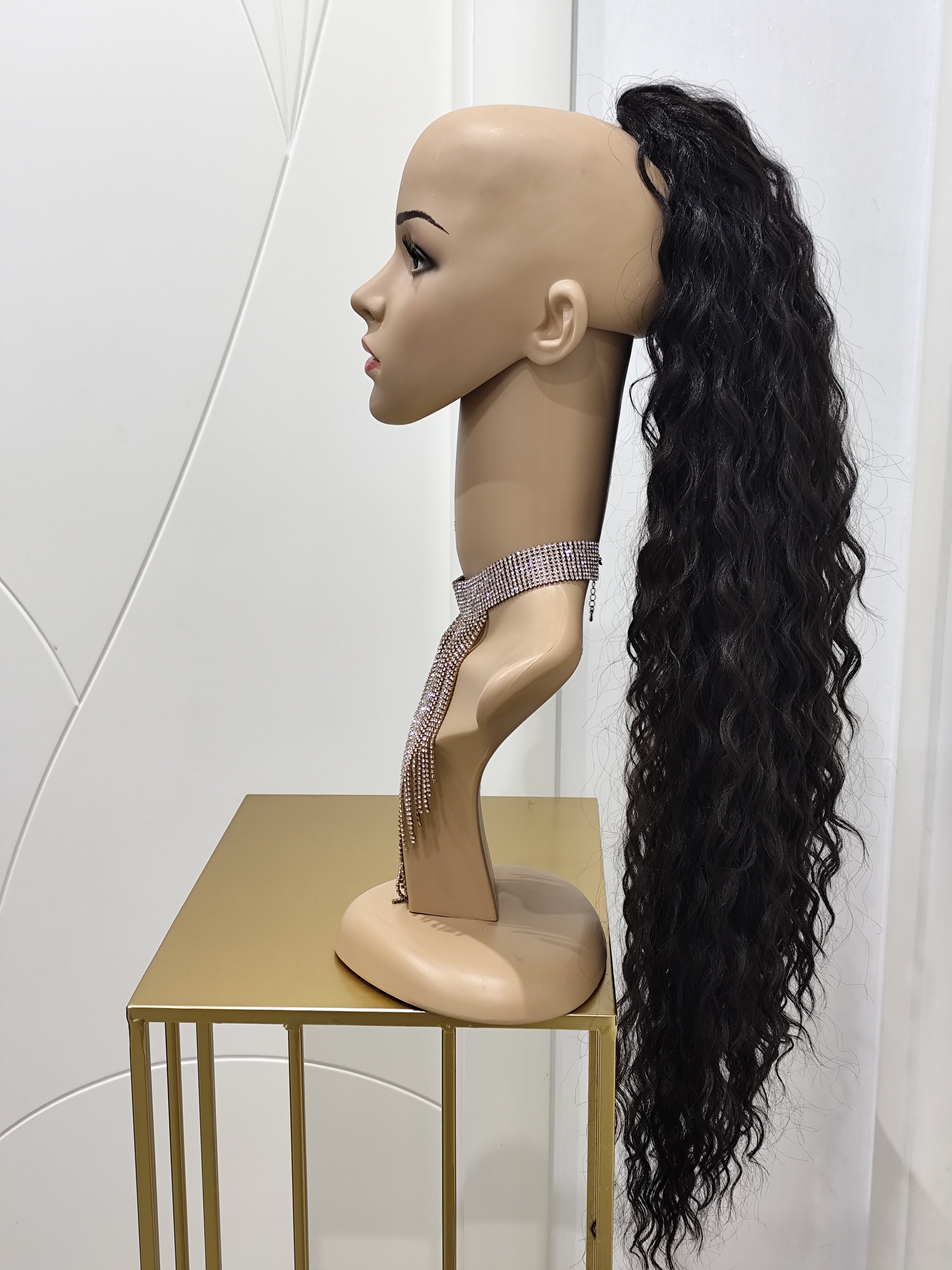 CODA NERA RICCIA 70 CM