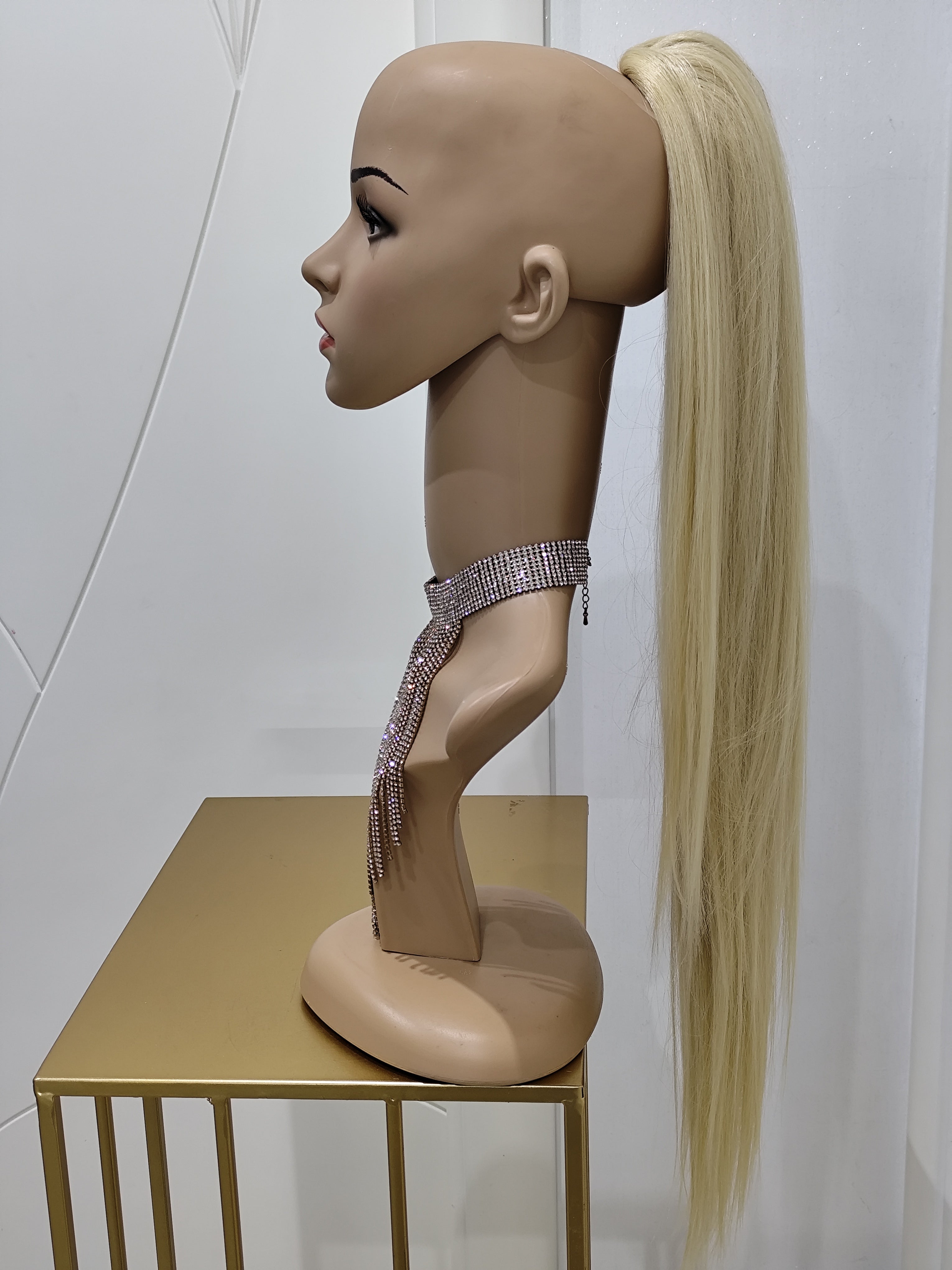 CODA LISCIA BIONDO PLATINO 70 CM