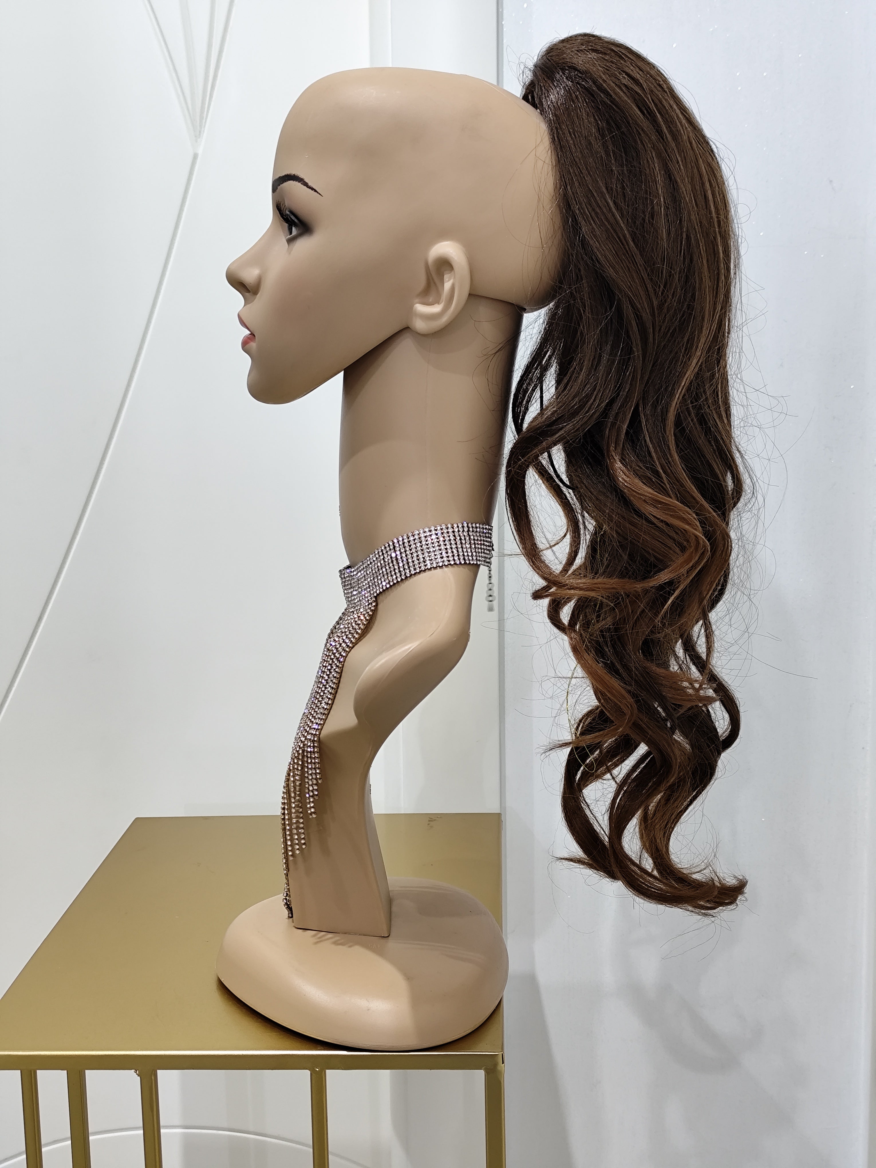 CODA CASTANA CON  SCHIARITURE  50CM