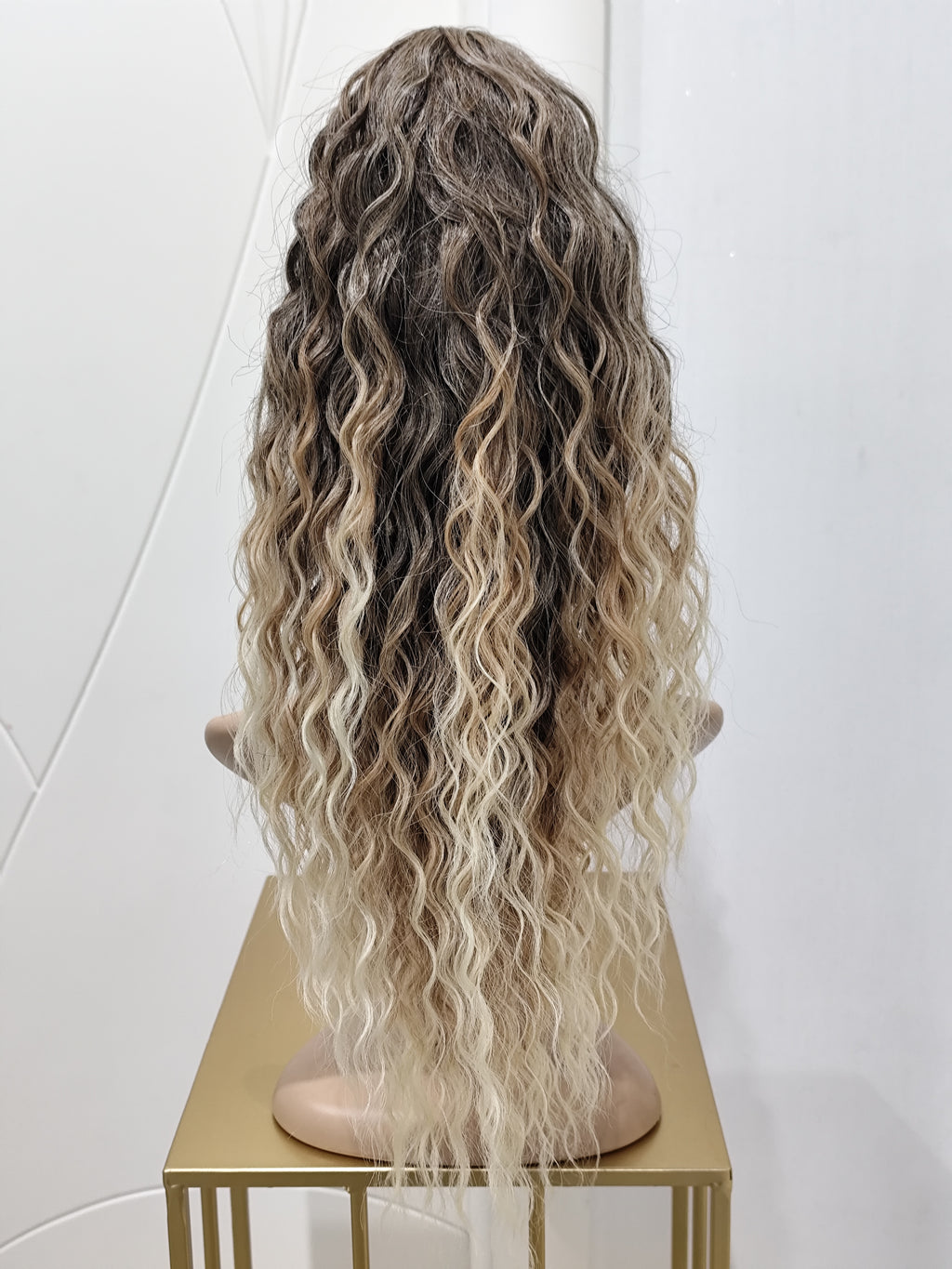 CODA RICCIA BIONDO DEGRADE' 50 CM